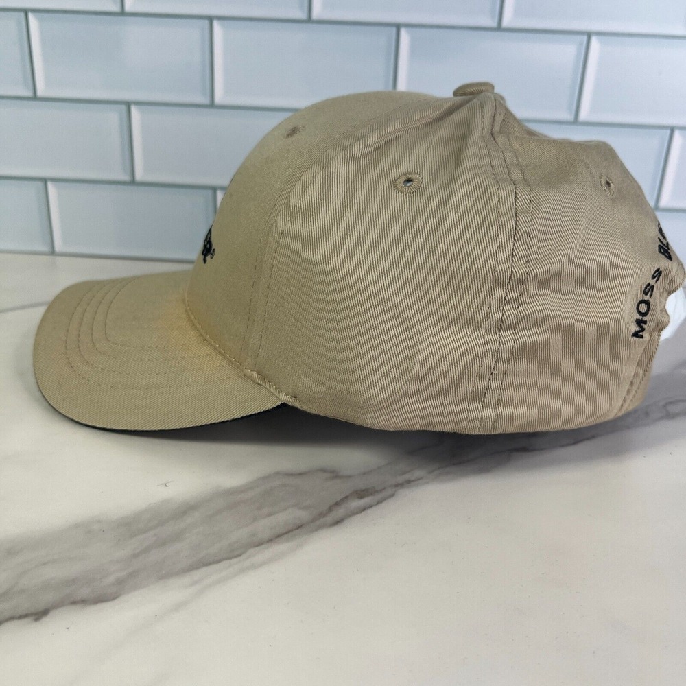 HUSTLER Mowers Lawn Care Cap Hat Beige Hook Loop Moss Bluff Mower Sales - Picture 7 of 11
